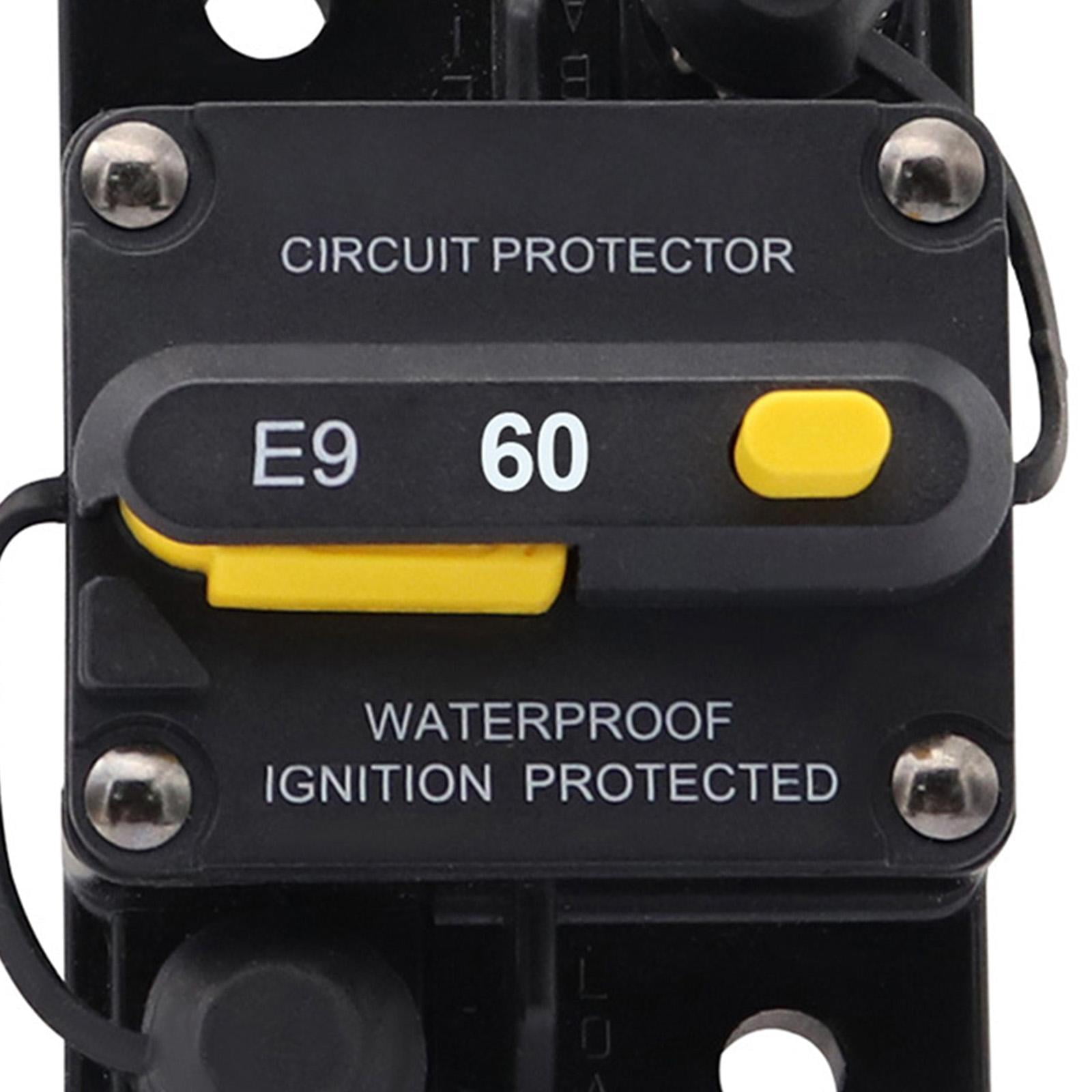 Nishiyuenyi 60 Amp Circuit Breaker Audio Inline Circuit Breaker 12V - 72V for Truck Trolling