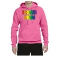 thumbnail image 2 of Rainbow Proud Mom of LGBT | Mens LGBT Pride Hooded Sweatshirt Graphic Hoodie, Neon Pink, Large, 2 of 3
