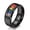 Black, variant on 8mm Rainbow Crystal Titanium Steel Ring Men Women Black/Gold/Silver Band Sz 5-12