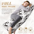 thumbnail image 5 of Body Pillow Cover - Black White Cute French Bulldog Soft Body Pillow Cover with Zipper, Comfort Body Pillow Pillowcase, Body Pillow Case Cover 20 x 54, 5 of 7