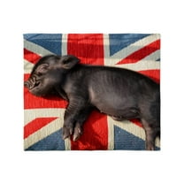 CafePress - Micro Pig Chilling Throw Blanket - Soft Fleece Throw Blanket, 50"x60" for All Ages
