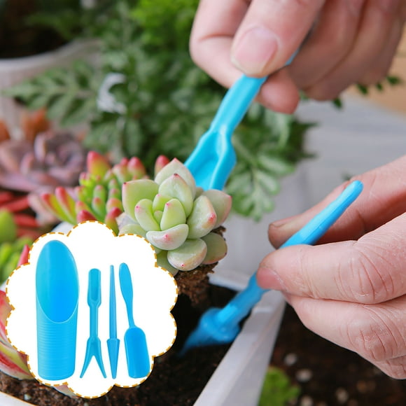 4 Miniherramientas de Jardinería, Herramienta para Cultivar Plantas Suculentas, Trasplantar Plantas de Interior, Juego de Herramientas, Pala, Aireación y Cuidado.