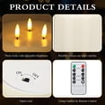 thumbnail image 2 of Retisee 2 Pack Extra Large Flameless Candles Battery Operated Real Wax 3 Wicks LED Pillar Candles with Remote Control and Timer f, 2 of 7