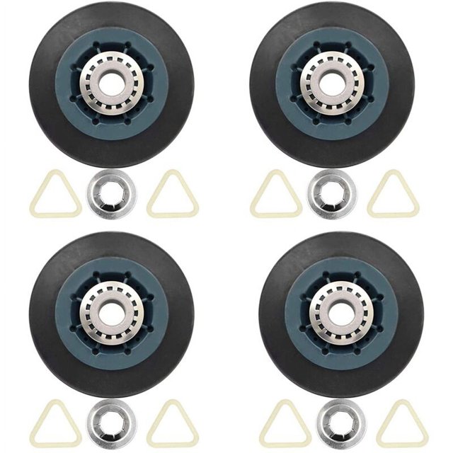 Paquete de 4 rodillos de tambor de secadora W10314173, repuesto para secadora, compatible con WPW10314173, piezas de secadora, soporte de tambor de rodillo Kit