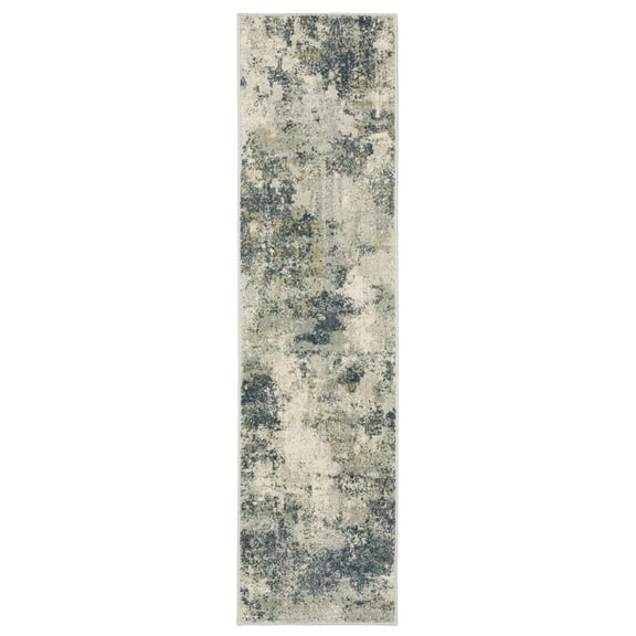 Woven Trends Westeria Area Rug BR12A  - 2' X 8' -  Beige Modern Style, Polypropylene Low Pile Indoor Stain Resistant, Family and Pet Friendly, Entryway, Hallway Runner Rug