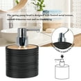 thumbnail image 5 of CERBIOR Bathroom Accessories Set Bath Ensemble Includes Soap Dispenser, Toothbrush Holder, Toothbrush Cup, Soap Dish for Decorative Countertop and Housewarming Gift (Black Spiricle), 5 of 7