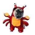 thumbnail image 3 of Aosijia Pets Halloween Red Crab Costume Cosplay Dog Clothes Winter Jacket for Small Dogs, 3 of 13