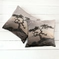 thumbnail image 2 of Ambesonne Tree Throw Pillow Cover 2 Pack, Lonely Juniper Tree Fall, 18", Brown Grey, 2 of 6