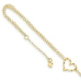 thumbnail image 1 of 14K Yellow Gold Double Strand Heart 9 With 1 Ext Anklet, 1 of 2