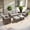 Brown/Beige, variant on PARKWELL 5 Pieces Patio Furniture Set, 7-Seat All-Weather Wicker Conversation Sofa Set with Single Chairs, Ottoman and 5-inch Thick Deep Cushions for Porch Deck, Brown/Navy
