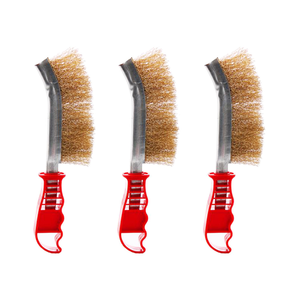 3 Pcs Brass Wire Brushes General Purpose Long Handled Wire Brush for