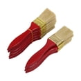thumbnail image 4 of 8 x Pinceaux à Poils pour Peinture 1.5 Pouces Manche en Bois Rouge, 4 of 4