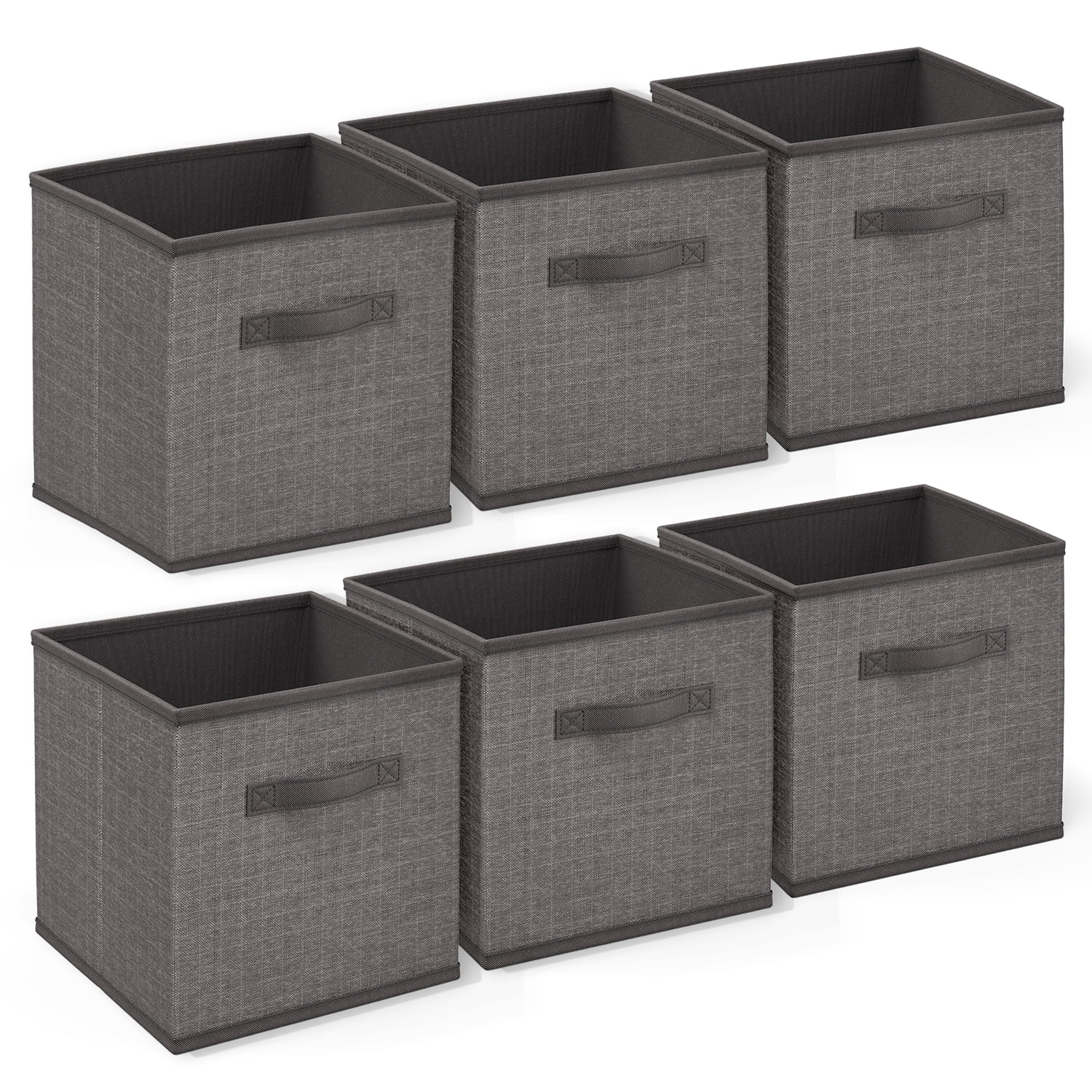 Clara Clark Cube Storage Bins, 11" Cube Storage Organizer, 6 Pack.