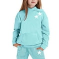 thumbnail image 4 of Gaexia Girl Outfits Size 10-12,Girls Hoodie and Joggers Set Winter Warm Casual Outfit Stylish Print Toddler Teen Comfy Kids Clothes, 4 of 4