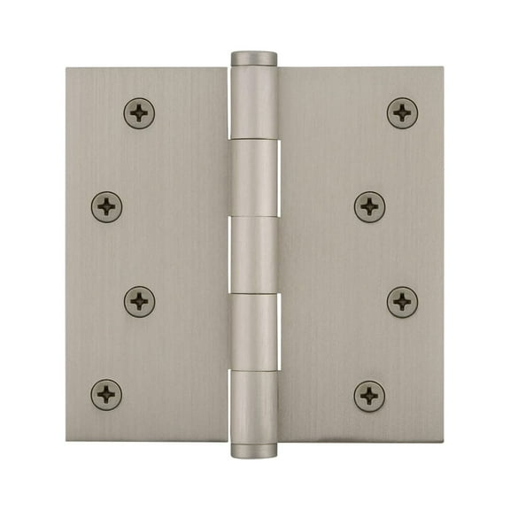 Viaggio 602-4-Stag-Hinge-Sq 4" X 4" Solid Brass Square Corner Residential Mortise Butt
