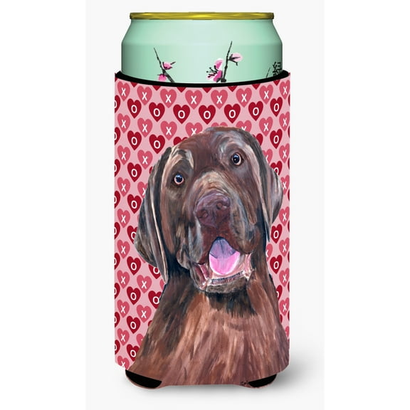 Labrador Chocolate Hearts Love Valentines Day Tall Boy Hugger