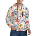 thumbnail image 2 of Uemuo Floral Ditsy Pattern Men's Hoodie - Casual Pullover Hoodie with Kangaroo Pocket, Stylish Hooded Sweatshirt for Everyday Wear-Large, 2 of 7