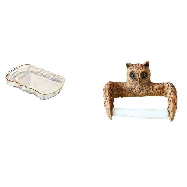 Bandeja de almacenamiento,Bandeja rectangular para servir frutas y postres de cocina,Bandeja decorativa organizadora multifunción para el hogar,Soporte de papel higiénico,Escultura de pared