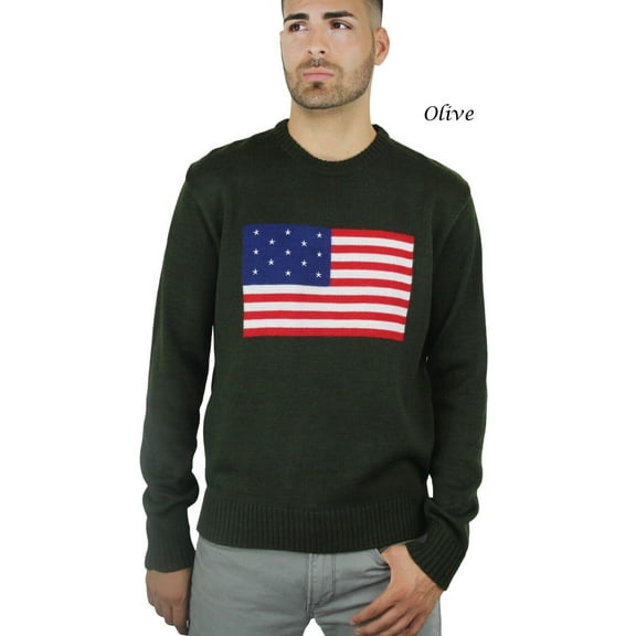 Blue Ocean Mens America Flag Sweater (sw-911)