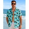 thumbnail image 3 of COOFANDY Summer Beach Shirts for Men Floral Button Down Shirt Hawaiian Shirt for Men Short Sleeve, 3 of 6