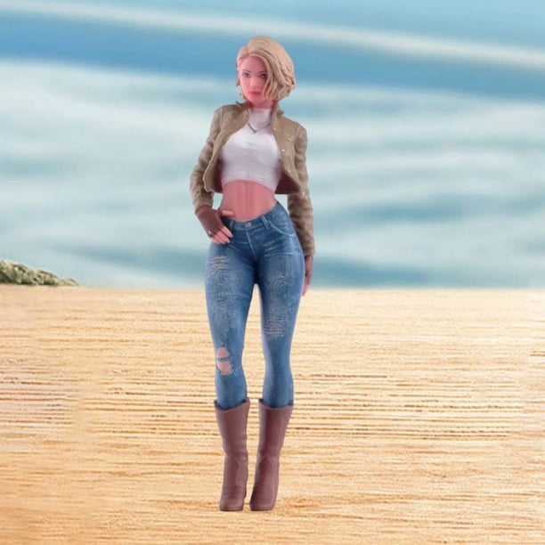 Figura niña a escala 1/18, modelo 3D je infantil, modelo diminuta para decoración jardín hadas, escritorio o maqueta