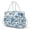 Blue Floral Butterfly Print, variant on Pzuqiu Large Insulated Lunch Bag for Women Duck Camo Print Quilted Large Capacity Lunch Tote with Adjustable Strap Portable Reusable Work Lunches Storage for Office Daily Use