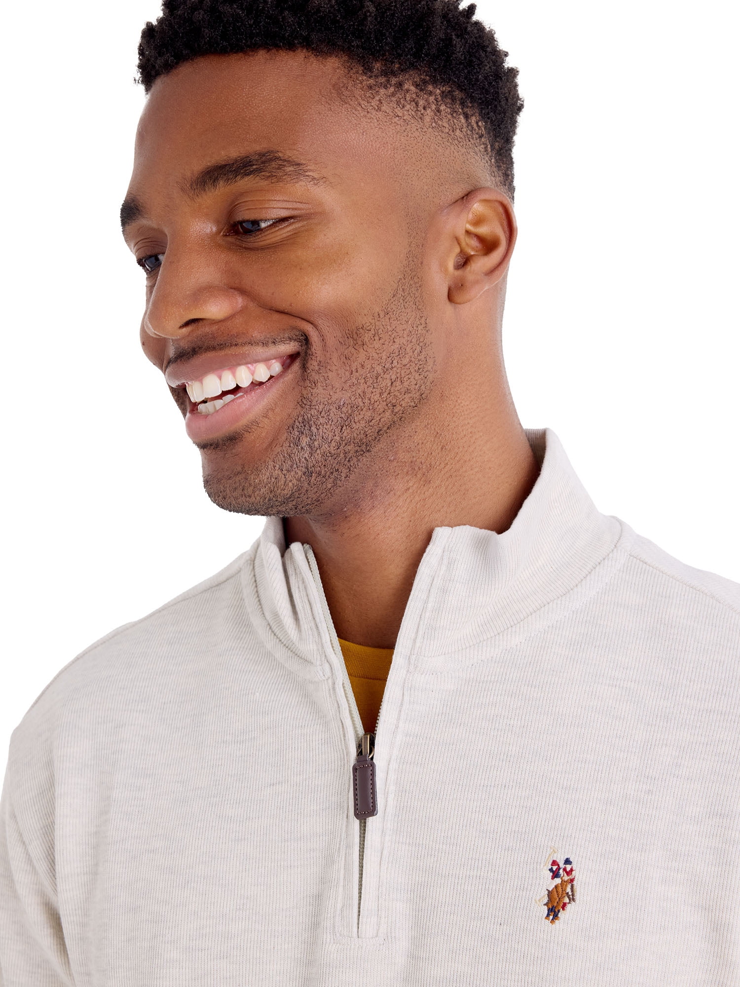 U.S. Polo Assn. Men's Quarter Zip Flatback