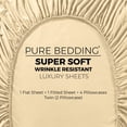 thumbnail image 6 of Bed Sheets Set, Microfiber Bedding Set, Deep Pockets, Wrinkle & Fade Resistant, Hypoallergenic Sheet & Bed Pillow Cases, 4-Piece (Twin, Beige), 6 of 6
