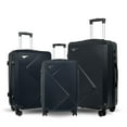 thumbnail image 1 of Ensemble de Valises Rigides en ABS de 3 Pcs - Valises 20/24/28 Pouces avec Roues Pivotantes et Serrure TSA (Noir), 1 of 6