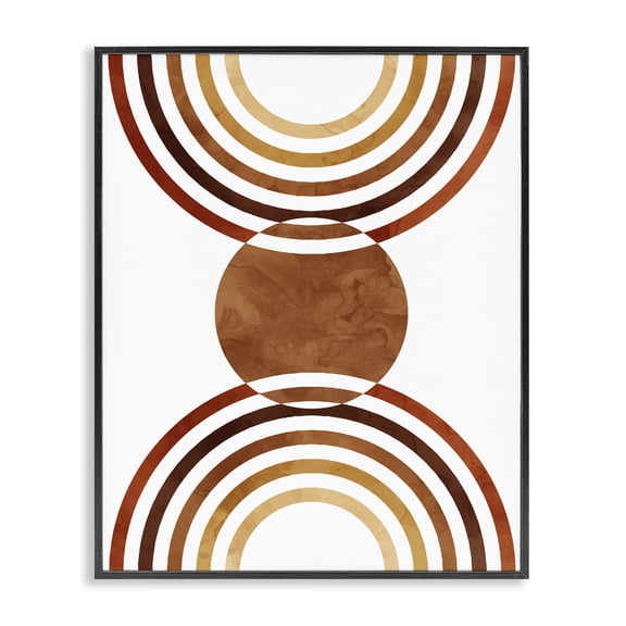 Stupell Industries Eclectic Boho Earthy Arches Black Framed Giclee Art, 16 x 20, by Lil' Rue