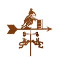 thumbnail image 1 of Barrel Racer Horse Weathervane with Roof Mount, 1 of 1