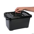 Black Large Bins With Locking Lids Educational 3 Pieces