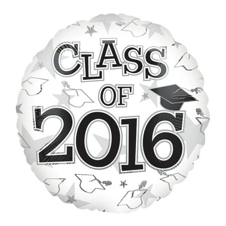 - Anagram Class of 2016 Grad Caps Round Mylar 18