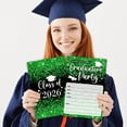 thumbnail image 5 of Green Glitter Graduation Invitation Card for Graduate, Green Glitter Graduation Party Invites, 30 Cards & 30 Envelopes, 4x6 Inches, Double-Sided, 5 of 7