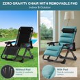 thumbnail image 6 of NAIZEA Zero Gravity Chair, Removable Soft Cushion, Headrest and Cup Holder, Folding Adjustable Lying Chair, 440 lbs, 6 of 8