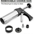 thumbnail image 3 of Professional Stainless Steel Pastry Syringe Biscuit Press Pastry Gun With 13 Biscuit Discs And 8 Nozzles, 3 of 5