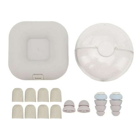 

2024 1 Pair Sleeping Ear Plugs 3 Layer Sound Insulation Soft Earplugs with 10 Replacement Tips for Sleep Study Light Blue