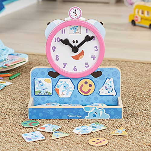 Melissa & Doug Blue's Clues & You! Horloge magnétique en bois Tickety Tock