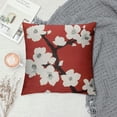 thumbnail image 2 of ONETECH Throw Pillow Covers Japanese Tree Eastern Nature Home Flowers Cherry Blossom Beige Cream Decorative Pillow Cases Home Decor Square Pillowcases, 2 of 5