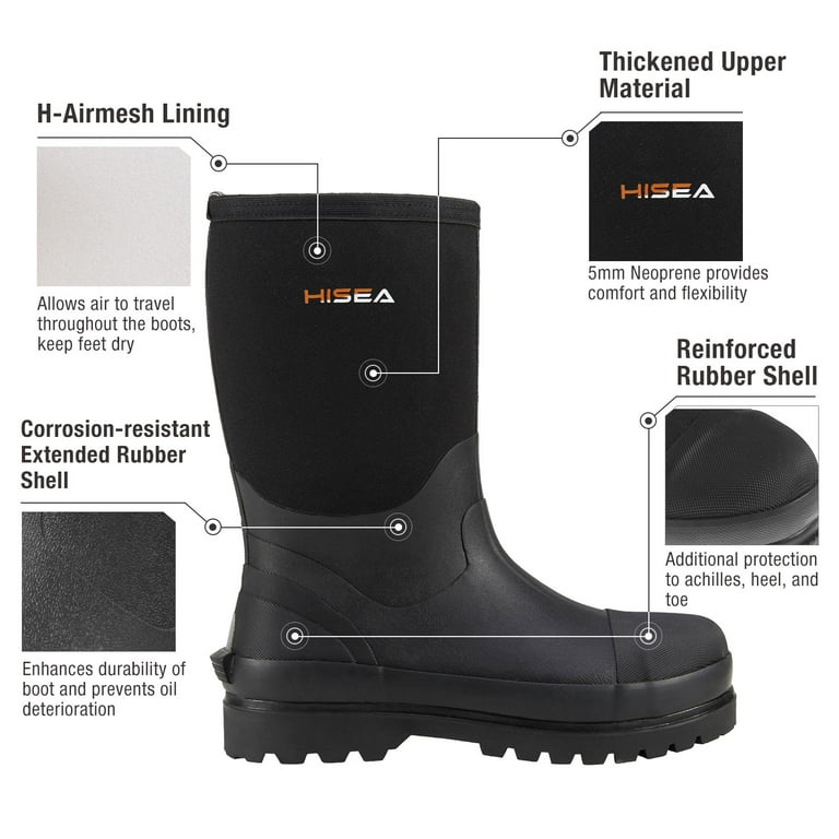 insulated steel toe rain boots