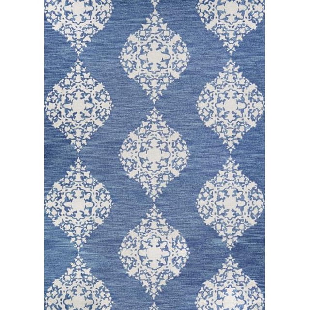 Couristan 30650310020030T 2 x 3 ft. Crawford Ornament Hand Crafted Rectangle Area Rug - Blue Jay & Ivory