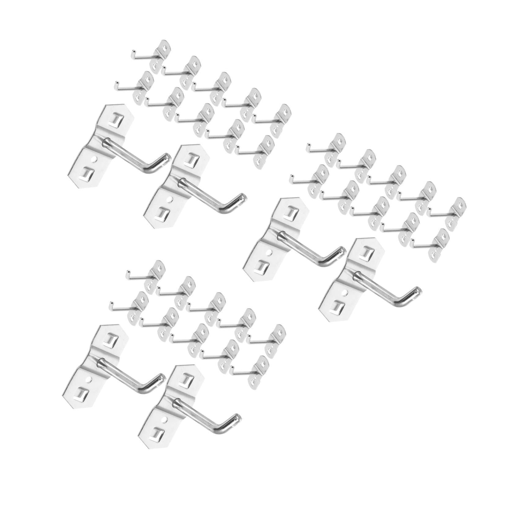 OUNONA 36 pcs  Pegboard Wall Hooks, Panel Display Hooks Heavy Duty Metal Displays Hooks Retail Hanging Hooks Wall Panel Hooks   for Shop Organization Garage Storage