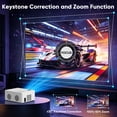 thumbnail image 3 of GCZ Projector with WiFi and Bluetooth 5.2, Support 4K 1080P Video Projector with HDMI for Home Theater/Bedroom/Outdoor, 2026 Upgraded, 3 of 10