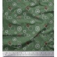 thumbnail image 1 of Soimoi Georgette Viscose Fabric Watches & Texture Print Sewing Fabric Yard 42 Inch Wide, 1 of 2
