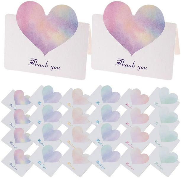 60 tarjetas de felicitación con mensaje de San Valentín con diseño de corazón y bendición.
