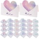 thumbnail image 1 of 60 tarjetas de felicitación con mensaje de San Valentín con diseño de corazón y bendición., 1 of 5