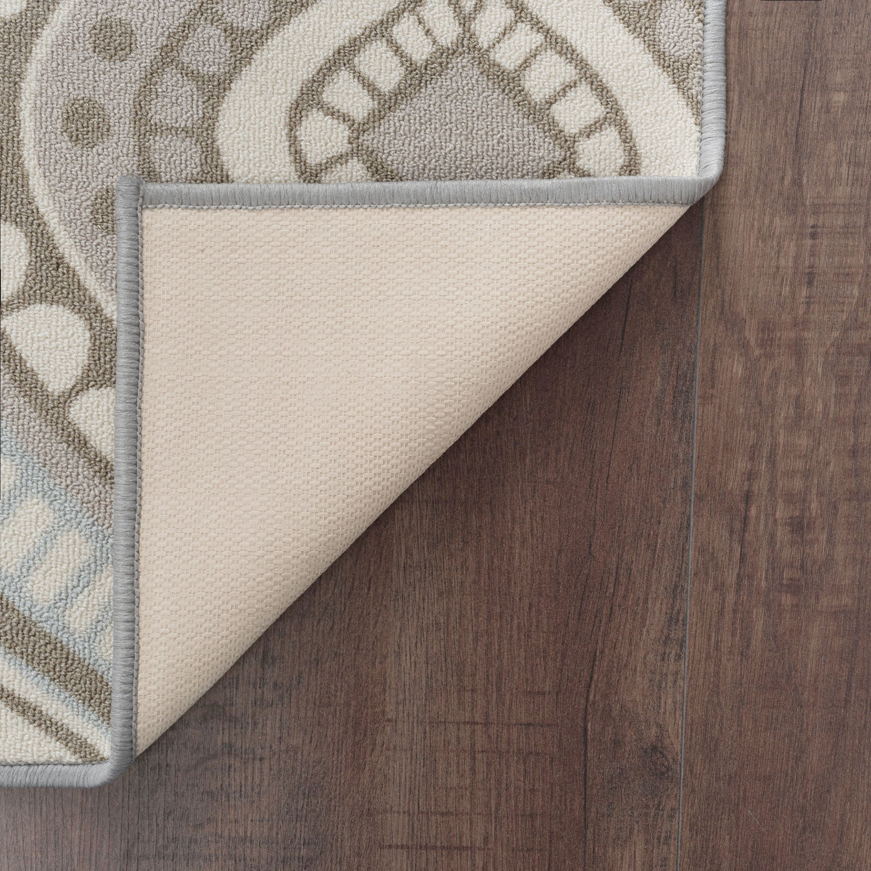 Contemporary 2x8 Area Rug (2'3'' x 7'6'') Geometric Taupe, Gray Indoor Runner Easy to Clean