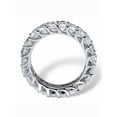 thumbnail image 3 of PalmBeach Jewelry 6.44 TCW Emerald-Cut Cubic Zirconia Band in Platinum-plated Sterling Silver, 3 of 6