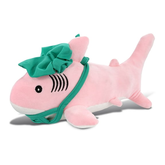DolliBu Pink Shark Doctor Plush Toy - Baby Soft Shark Doctor Stuffed Animal Dress Up with Cute Scrub Cap & Face Mask Outfit - Fluffy Doctor Toy Plush Gift - 12 Inches