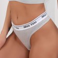 thumbnail image 6 of SDNall Seamless Breathable Underwear for Women Seamless Breathable Cotton Thong Seamless Low Waist T-Shirt Letter Belt Underwear ,Sizes：S-XL, 6 of 7